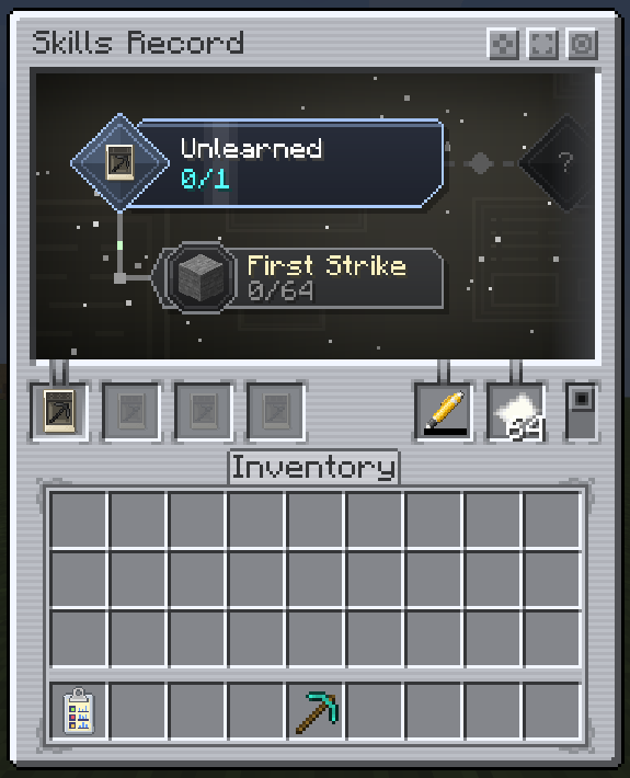 The card viewer: the Unlearned tier and its First Strike challenge